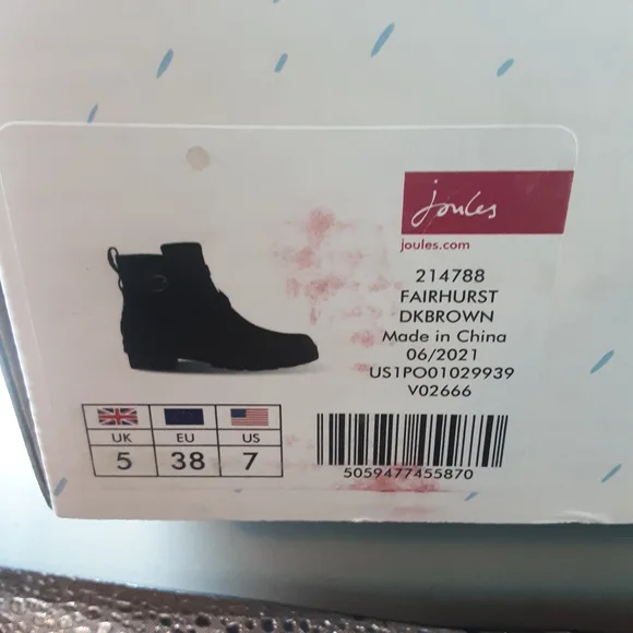 Joules Fairhurst Rainboots Women's 7M Brown. - Picture 12 of 12